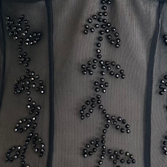 J.R. Nites Vintage Beaded Y2K 2 Layer Evening Dress Size 8 - Picture 7 of 7